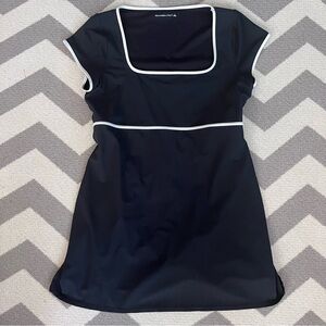 Abercrombie & Fitch Black Short Sleeve Dress with White Trim